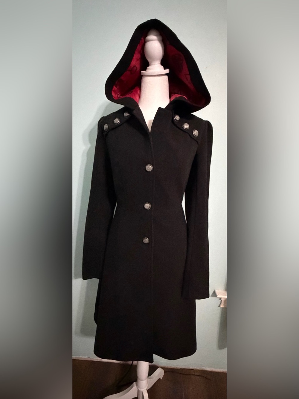 Rare Hot Topic American Horror Story Coven Witch Coat, Goth, steampunk - SzL
